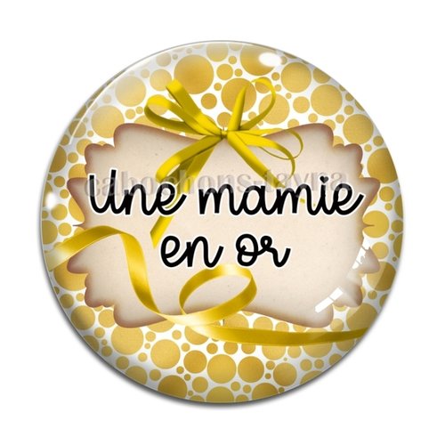 Cabochon mamie en or, cabochon résine, verre rond différente taille