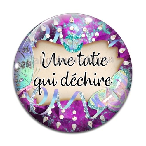 Cabochon tatie qui déchire, cabochon en résine ou verre, différente taille
