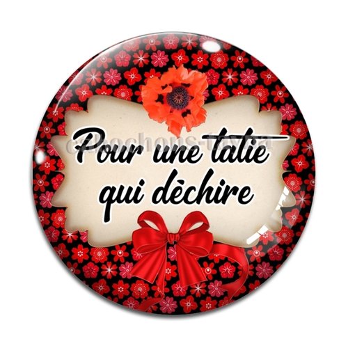 Cabochon tatie qui déchire, cabochon en résine ou verre, différente taille