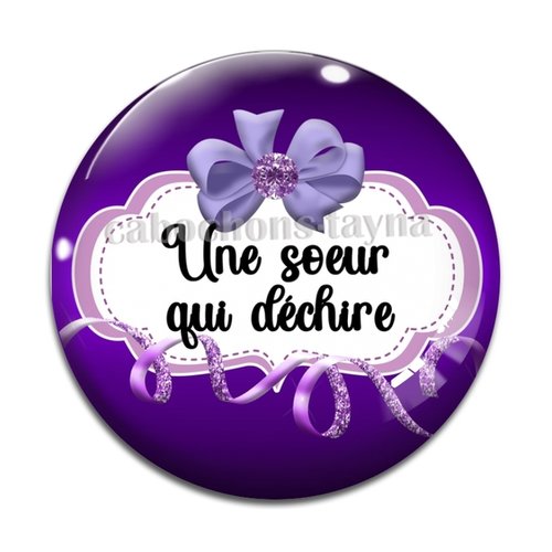 Cabochon une soeur qui déchire, cabochon résine, verre rond différente taille