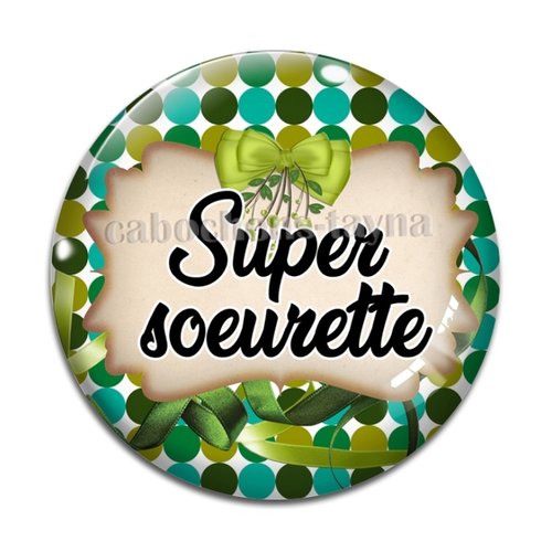Cabochon super sœurette, cabochon résine, verre rond différente taille