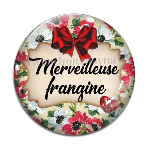 Cabochon merveilleuse frangine, cabochon résine, verre rond différente taille