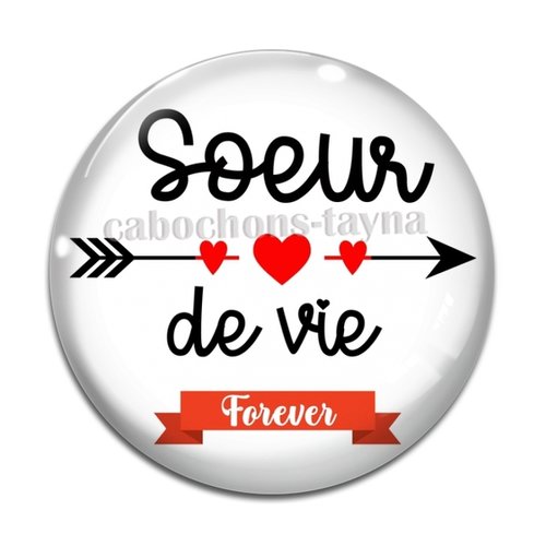 Cabochon soeur de vie, cabochon résine, verre rond différente taille