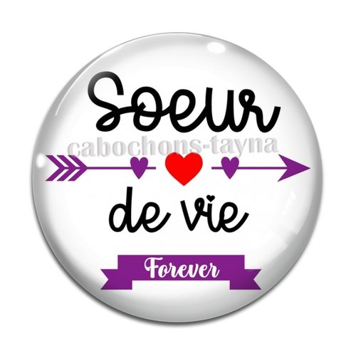 Cabochon soeur de vie, cabochon résine, verre rond différente taille
