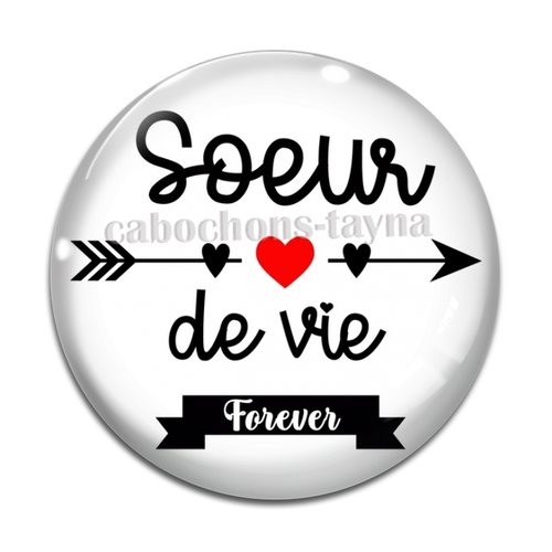 Cabochon soeur de vie, cabochon résine, verre rond différente taille