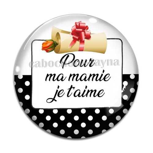 Cabochon pour ma momie je t'aime, résine - ou verre différente taille