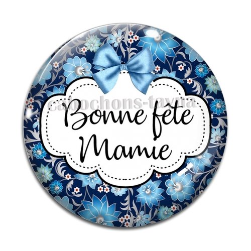 Cabochon bonne fête mamie, résine - ou verre différente taille