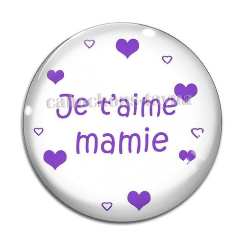 Cabochon bonne fête mamie, résine - ou verre différente taille