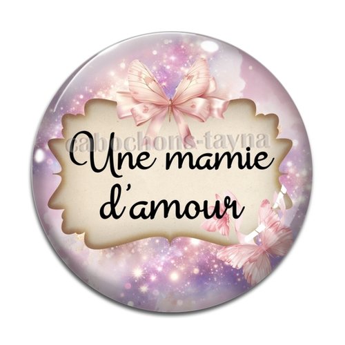 Cabochon mamie d'amour, résine - ou verre différente taille