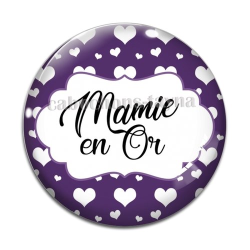 Cabochon maman en or, cabochon résine, verre rond différente taille