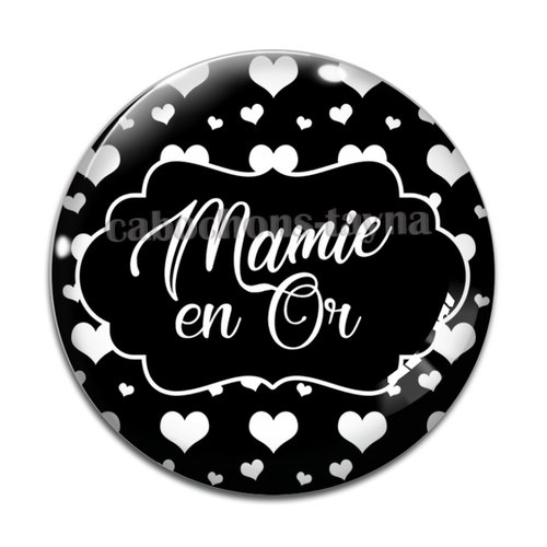 Cabochon maman en or, cabochon résine, verre rond différente taille