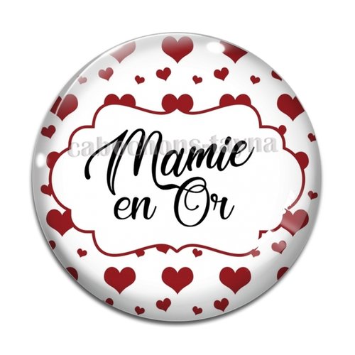 Cabochon maman en or, cabochon résine, verre rond différente taille