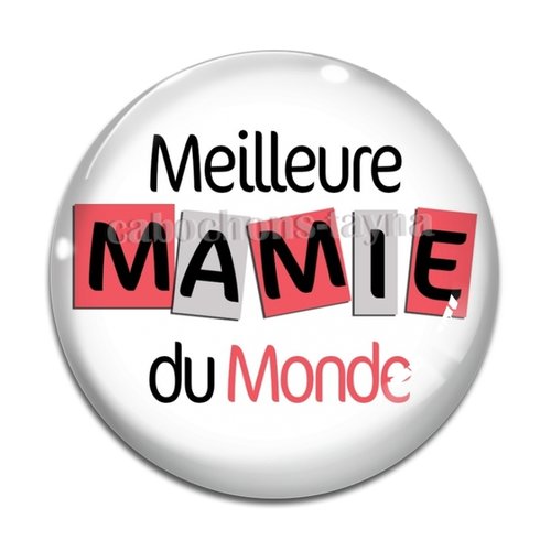 Cabochon meilleure mamie, cabochon résine, verre rond différente taille