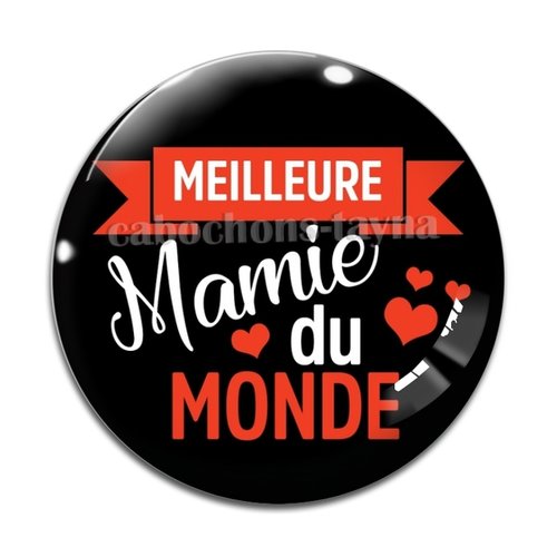 Cabochon meilleure mamie, cabochon résine, verre rond différente taille