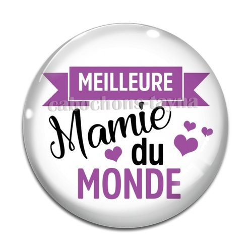 Cabochon meilleure mamie, cabochon résine, verre rond différente taille