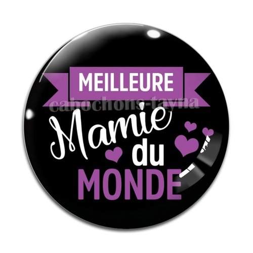 Cabochon meilleure mamie, cabochon résine, verre rond différente taille