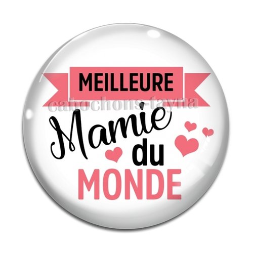 Cabochon meilleure mamie, cabochon résine, verre rond différente taille