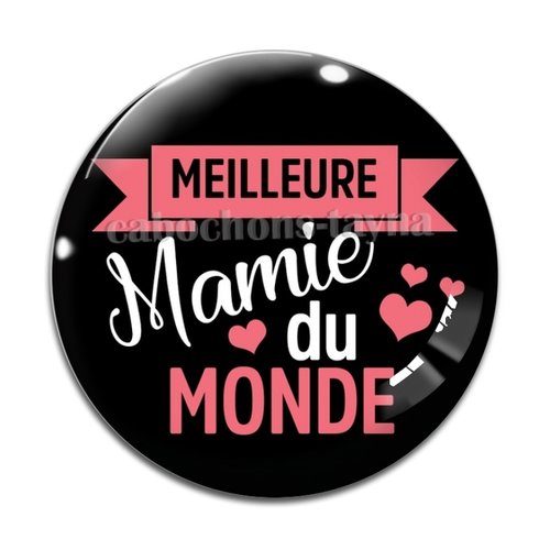Cabochon meilleure mamie, cabochon résine, verre rond différente taille