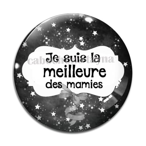 Cabochon meilleure mamie, cabochon résine, verre rond différente taille