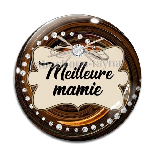 Cabochon meilleure mamie, cabochon résine, verre rond différente taille
