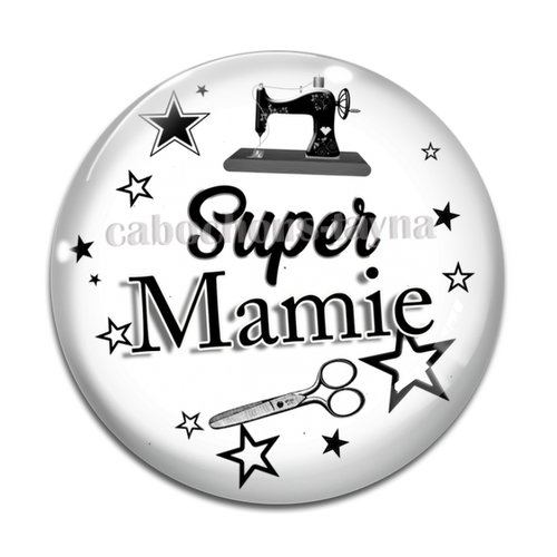 Cabochon super mamie, cabochon résine, verre rond différente taille