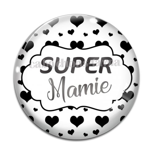 Cabochon super mamie, cabochon résine, verre rond différente taille
