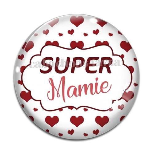 Cabochon super mamie, cabochon résine, verre rond différente taille
