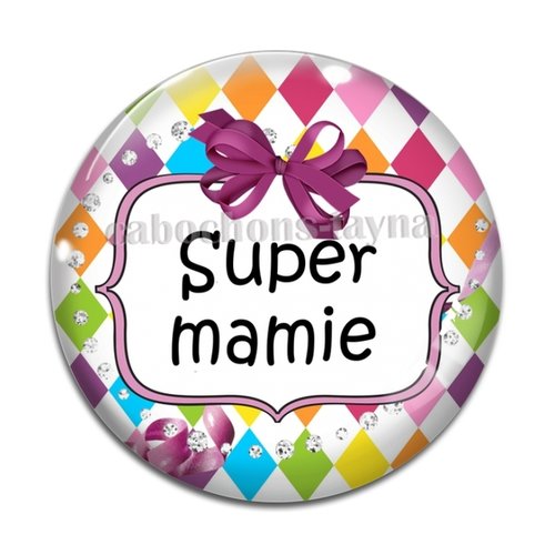 Cabochon super mamie, cabochon résine, verre rond différente taille