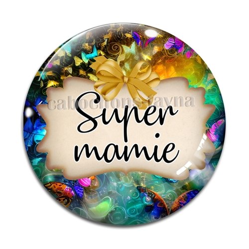 Cabochon super mamie, cabochon résine, verre rond différente taille