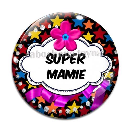Cabochon super mamie, cabochon résine, verre rond différente taille