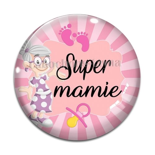 Cabochon super mamie, cabochon résine, verre rond différente taille