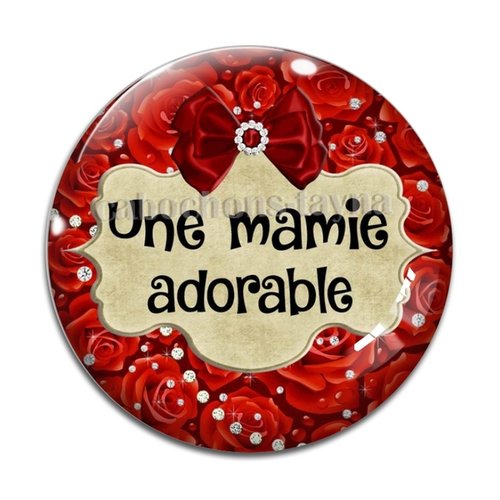 Cabochon mamie adorable, cabochon résine, verre rond différente taille