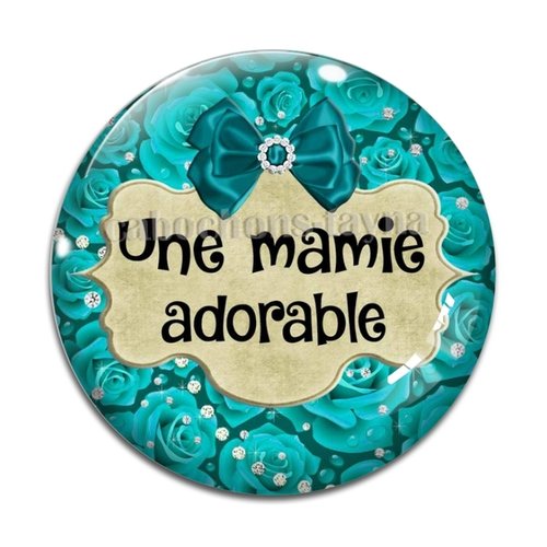 Cabochon mamie adorable, cabochon résine, verre rond différente taille