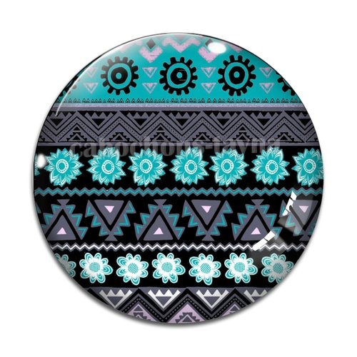 Cabochon tribal, cabochon résine, verre rond différente taille