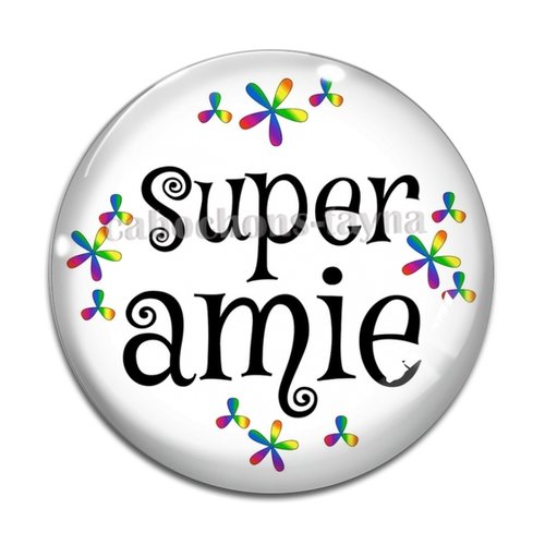 Cabochon super amie, cabochon résine, verre rond différente taille