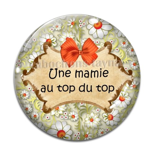 Cabochon mamie au top, cabochon résine, verre rond différente taille