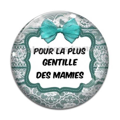 Cabochon gentille mamie, cabochon résine, verre rond différente taille