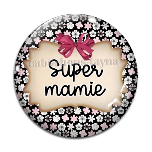 Cabochon super mamie, cabochon résine, verre rond différente taille