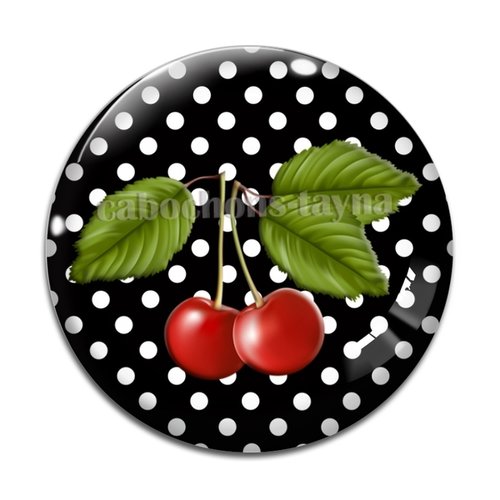 Cabochon cerise, cabochon résine, verre rond différente taille