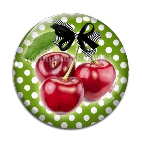 Cabochon cerise, cabochon résine, verre rond différente taille