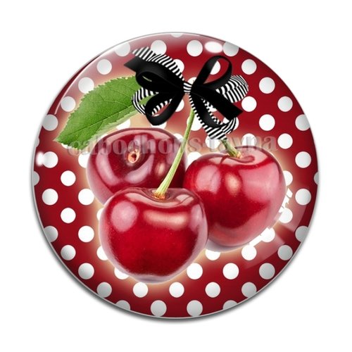 Cabochon cerise, cabochon résine, verre rond différente taille