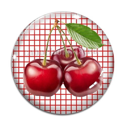 Cabochon cerise, cabochon résine, verre rond différente taille