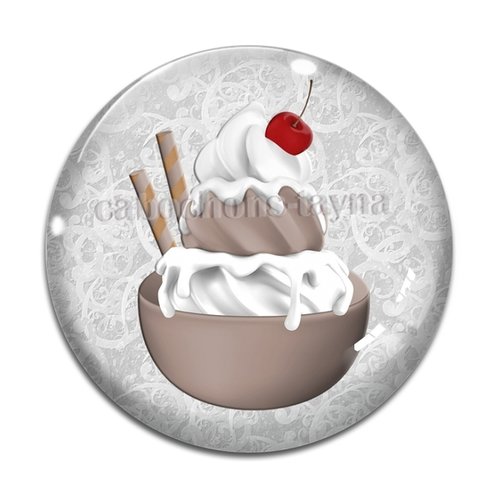 Cabochon gâteaux cupcake, cabochon résine, verre rond différente taille