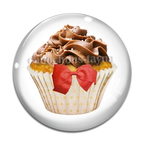 Cabochon gâteaux cupcake, cabochon résine, verre rond différente taille