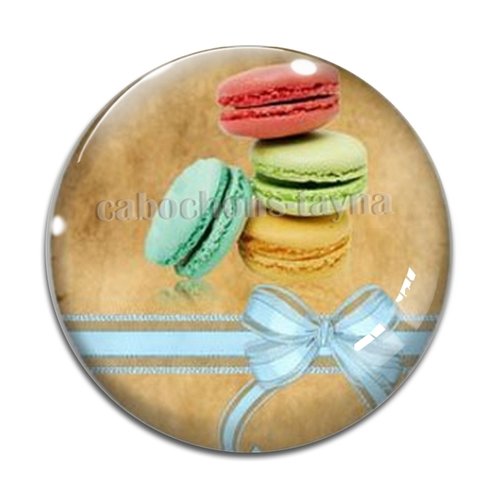 Cabochon macaron, cabochon résine, verre rond différente taille