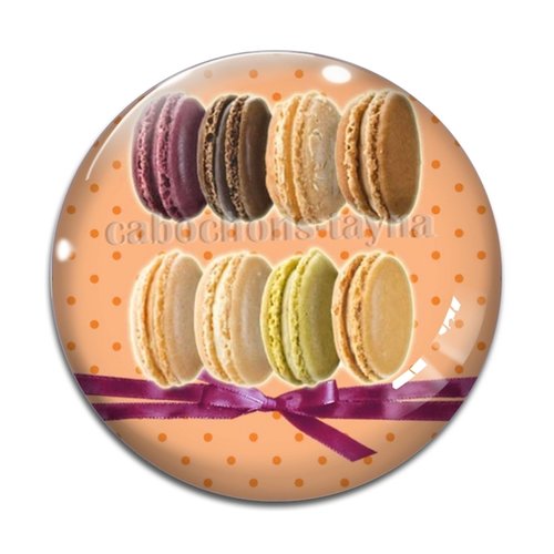 Cabochon macaron, cabochon résine, verre rond différente taille