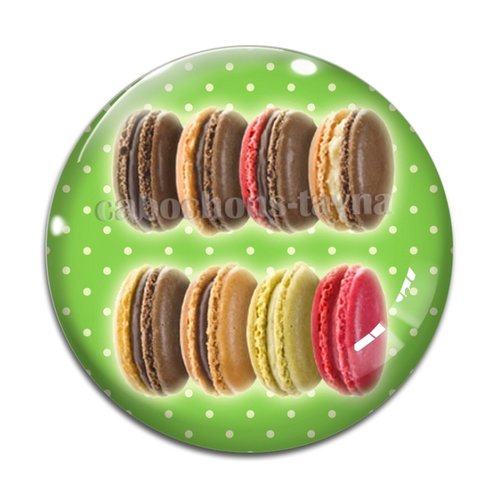 Cabochon macaron, cabochon résine, verre rond différente taille