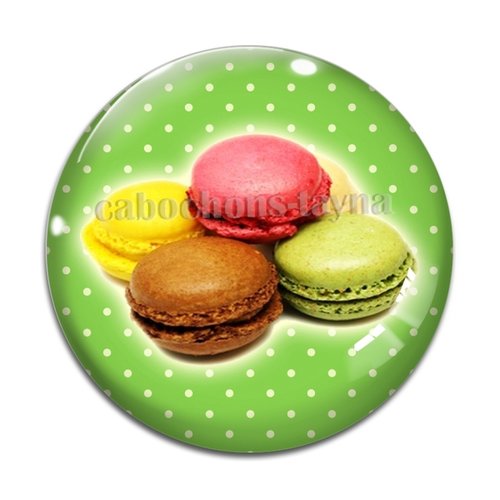 Cabochon macaron, cabochon résine, verre rond différente taille