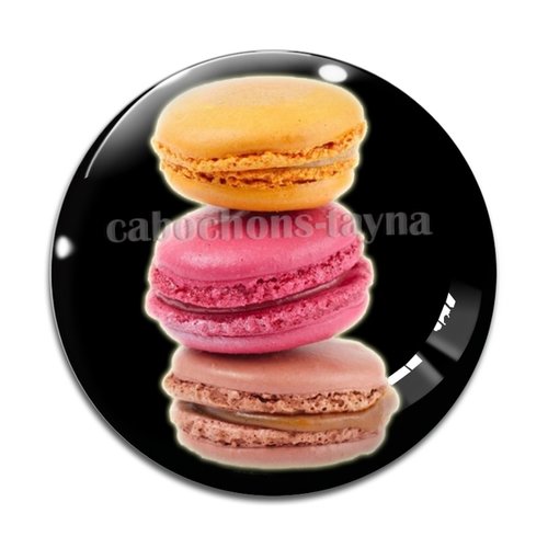 Cabochon macaron, cabochon résine, verre rond différente taille