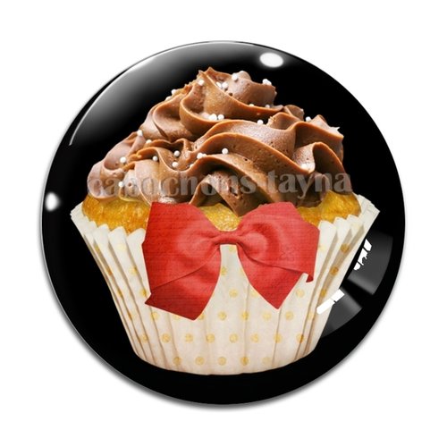 Cabochon gâteaux cupcake, cabochon résine, verre rond différente taille